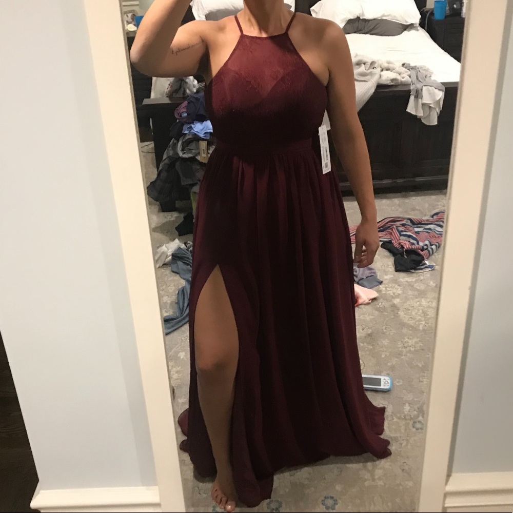 Azazie Patience Bridesmaid Dress in Cabernet